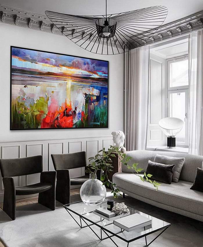 white wall art